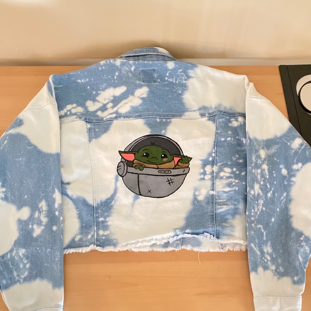 Hand Painted Jean Jacket - Picture 2 of 3